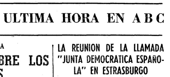 Abc · Junta Democratica · Estrasburgo