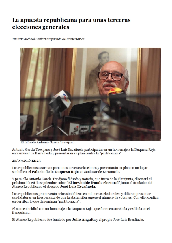 El Mundo · La Apuesta Republicana Para Unas Terceras Elecciones Generales