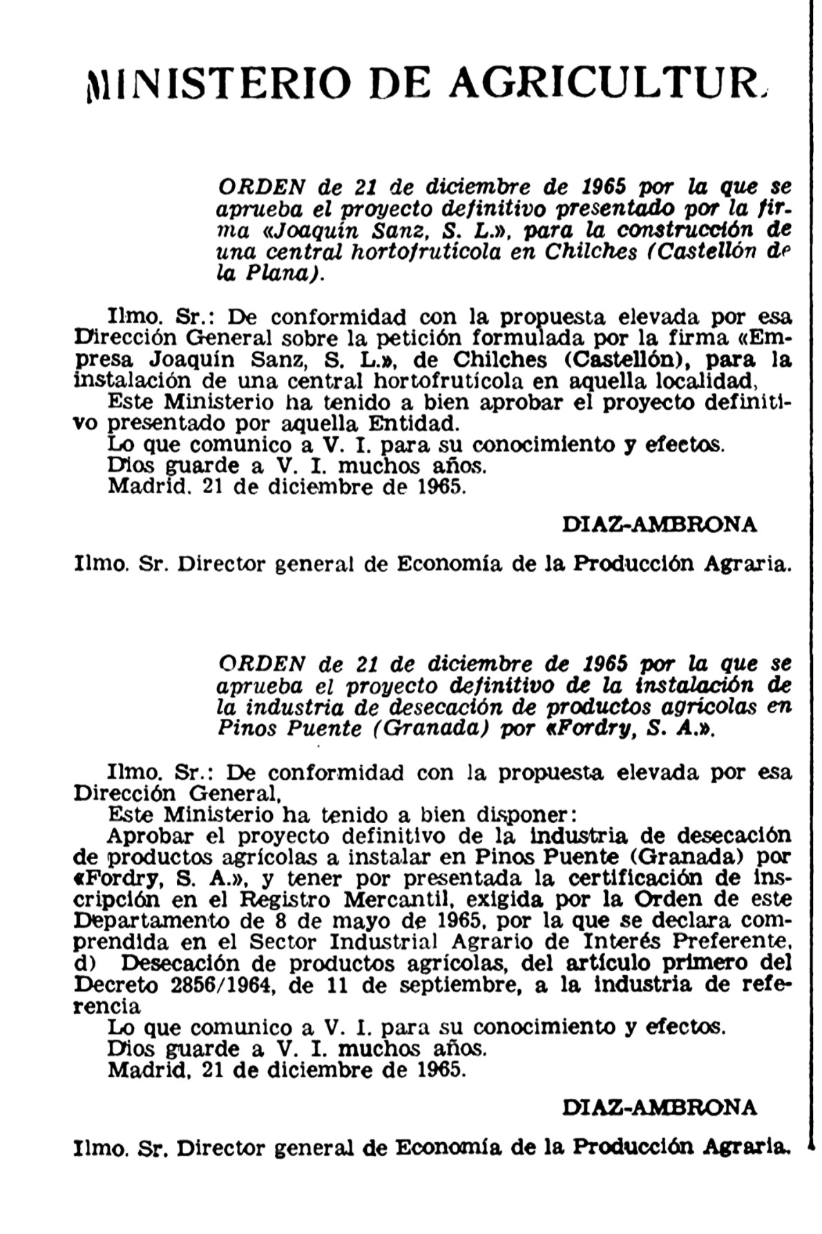 Boe · Fordry · Aprobacion Proyecto