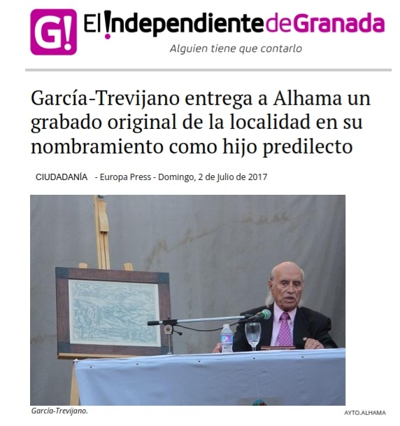 El Independiente de Granada · Agt Entrega un Grabado