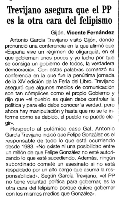 Abc · Trevijano Conferencia Gijon · Pp la Otra Cara del Felipismo