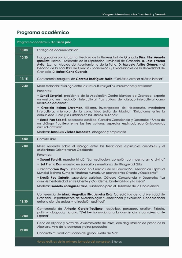 Programa Conferencia Agt · Pitres · Granada