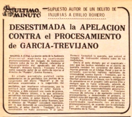 Aragon Express · Emilio Romero · Desestimada Apelacion