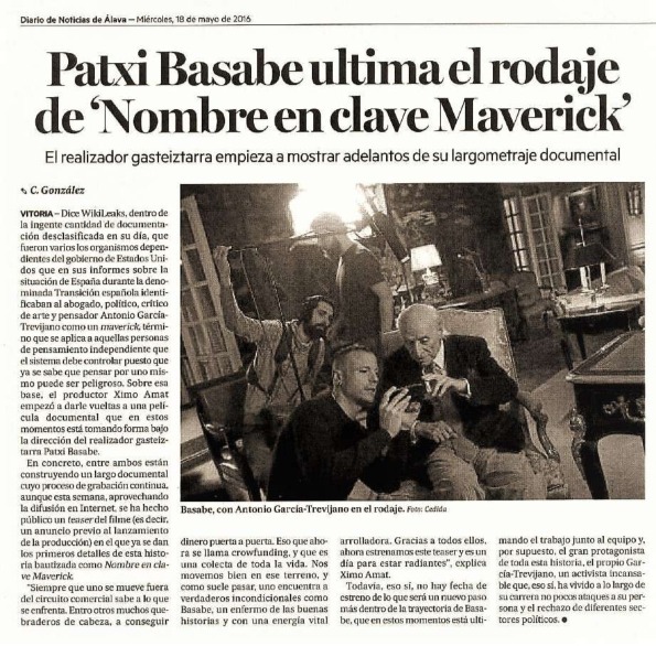 Diario de Noticias de Alava · Patxi Basabe · Maverick