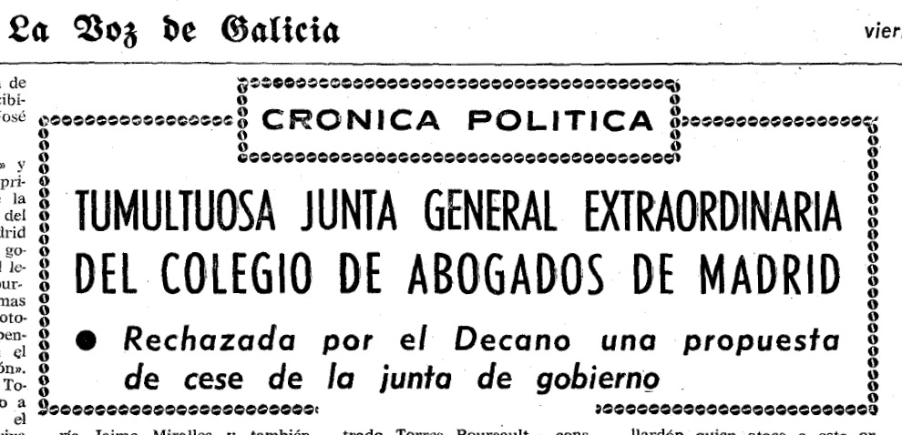 Lavozdgalicia · Junta Colegio Abogados Madrid