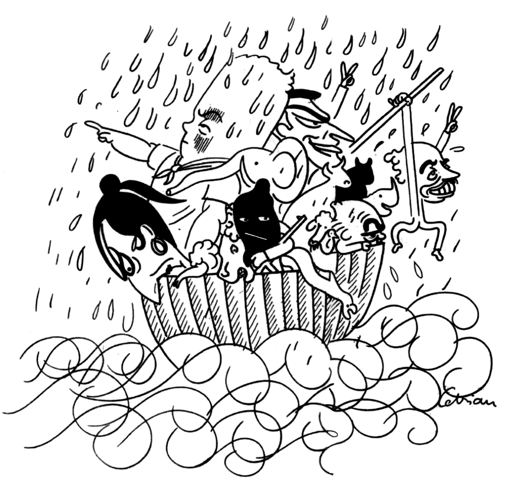 Interviu · Enredo Nacional · Caricatura