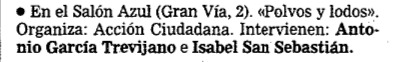 Abc · Mesa Redonda · Polvos y Lodos · Agt-isabel San Sebastian
