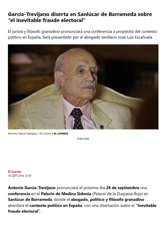 Correo D Andalucia · Conferencia Sanlucar · Palacio Medina Sidonia