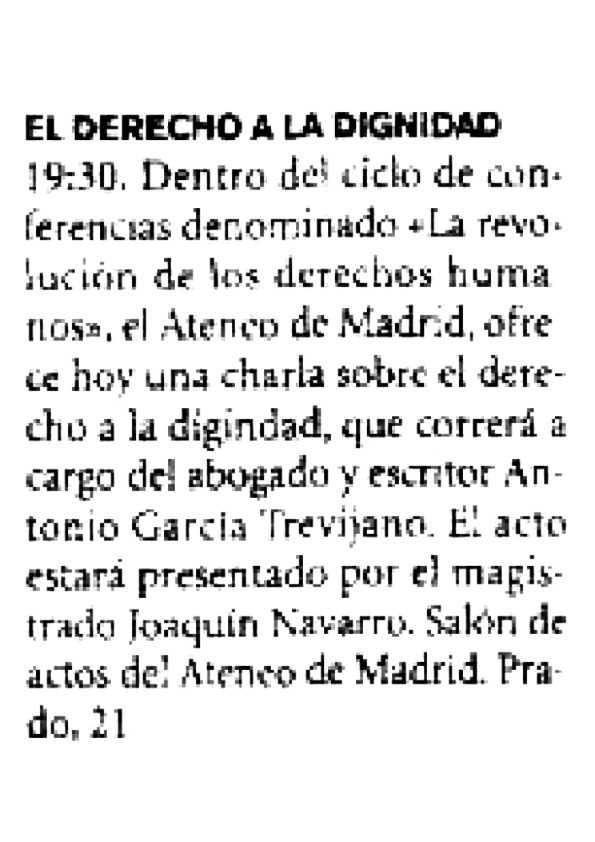 La Razon · Conferencia Agt el Derecho a la Dignidad · Joaquin Navarro