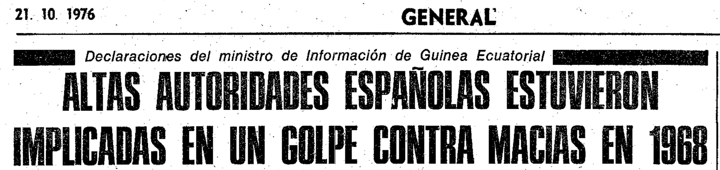 La Verdad Murcia · Guinea · Intento de Golpe de Estado · Agt
