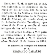 Gaceta Madrid · De Viver a Alhama · Agt Padre