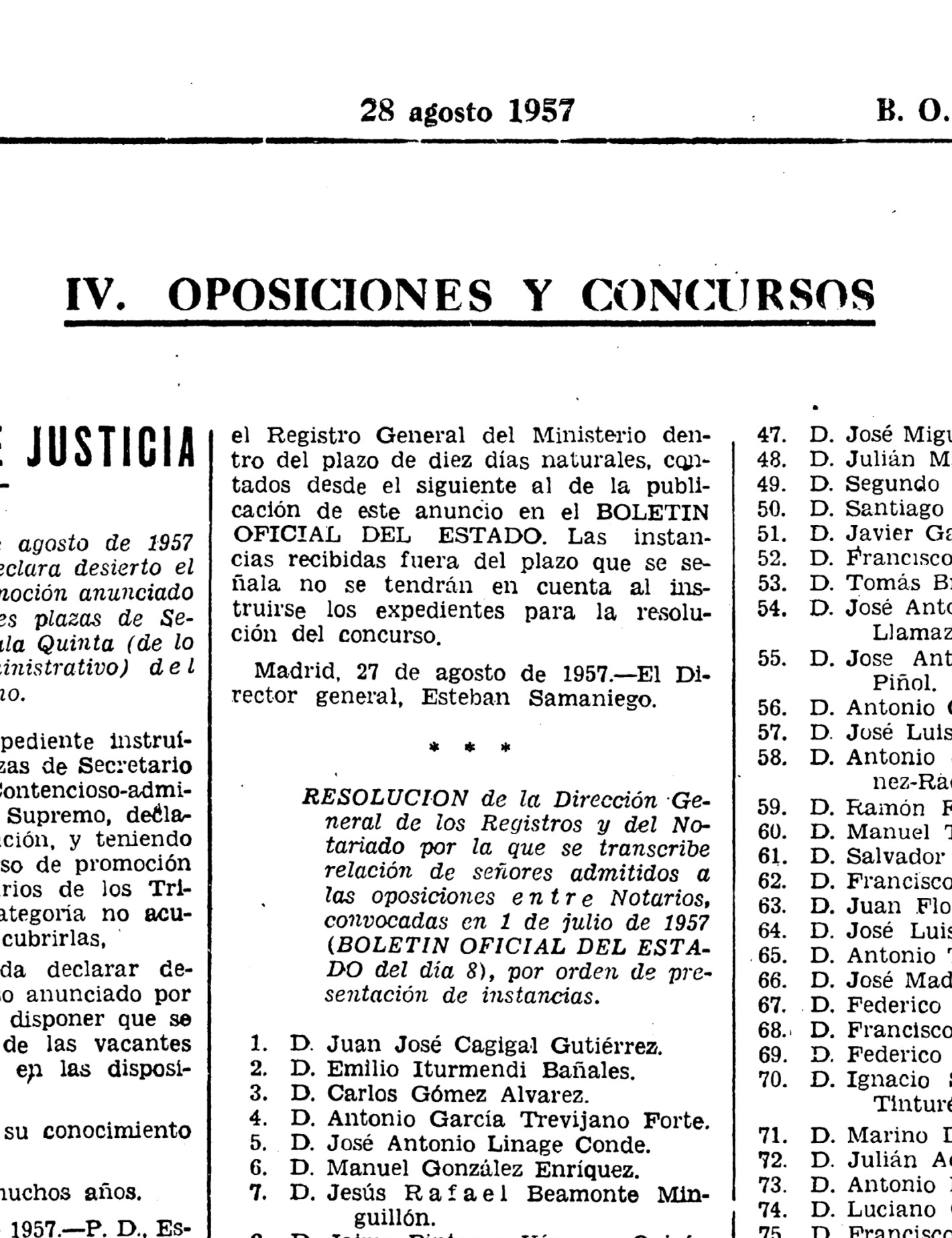 Boe · Oposicion Notario Agt